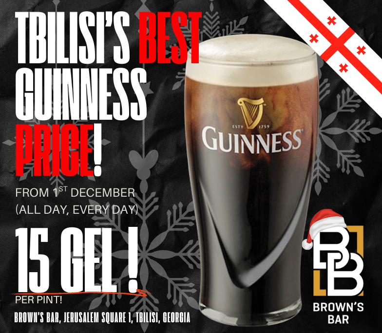 Best Poured and Best Priced Guinness in Tbilisi, Brown's Bar