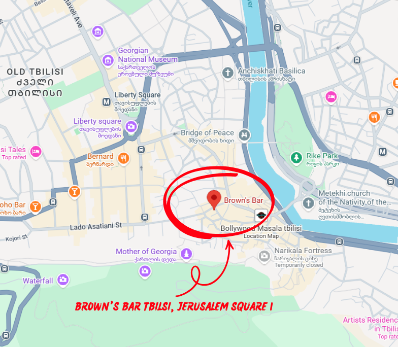 Brown's Bar is a sports bar located in the heart of Old Tbilisi, covering live sports and pouring the best guinness in the town