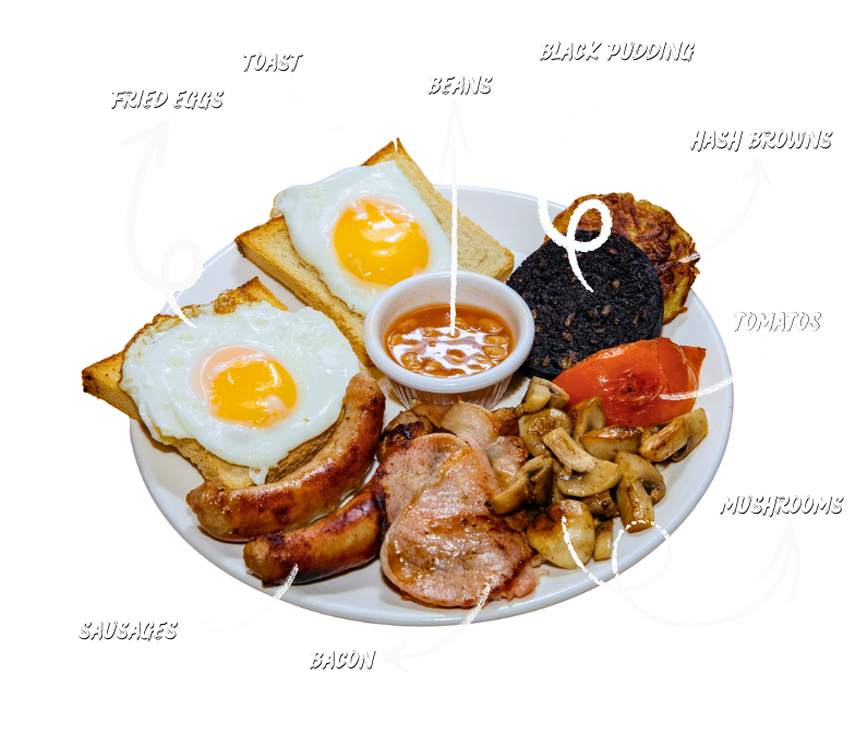 Full Authentic English Breakfast At brown's bar Tbilisi