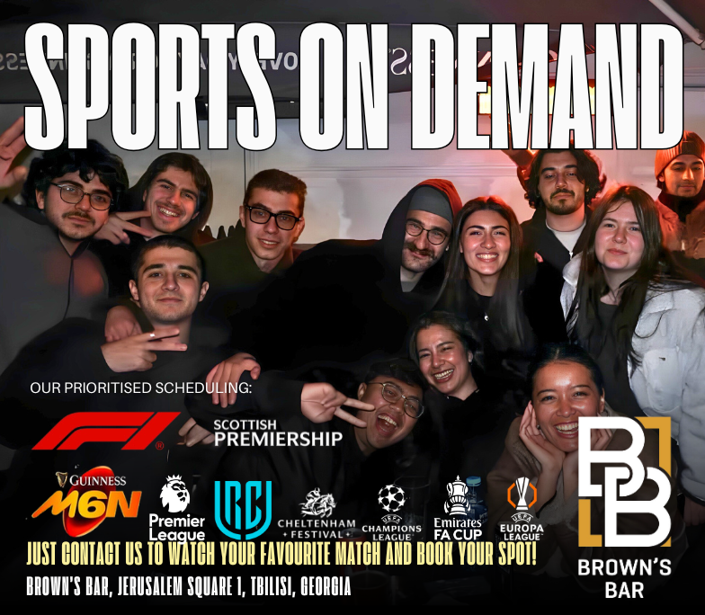 Watch live sports at BRown's Bar Tbilisi the most popular sports bar in Tbilisi Georgia
