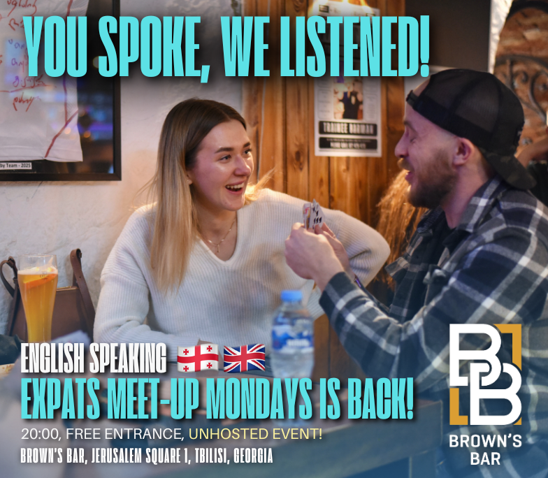 Expats meet up monday at Brown's Bar Tbilisi, the only British pub in georgia bringing Expats meet up mondays back in the heart of Tbilisi nightlife
