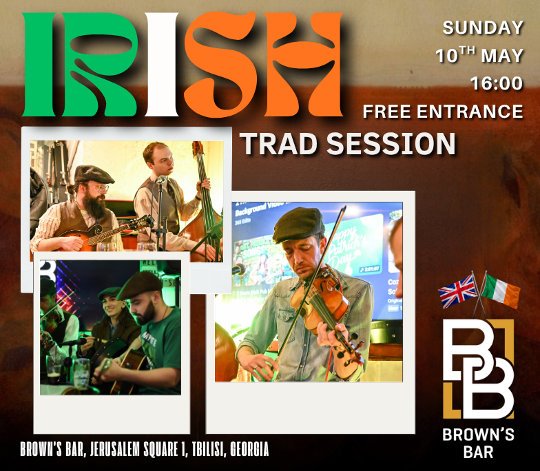 Irish trad session live music at Brown's Bar tbilisi, the best poured guinness in Georgia, in the heart of Tbilisi nightlfie